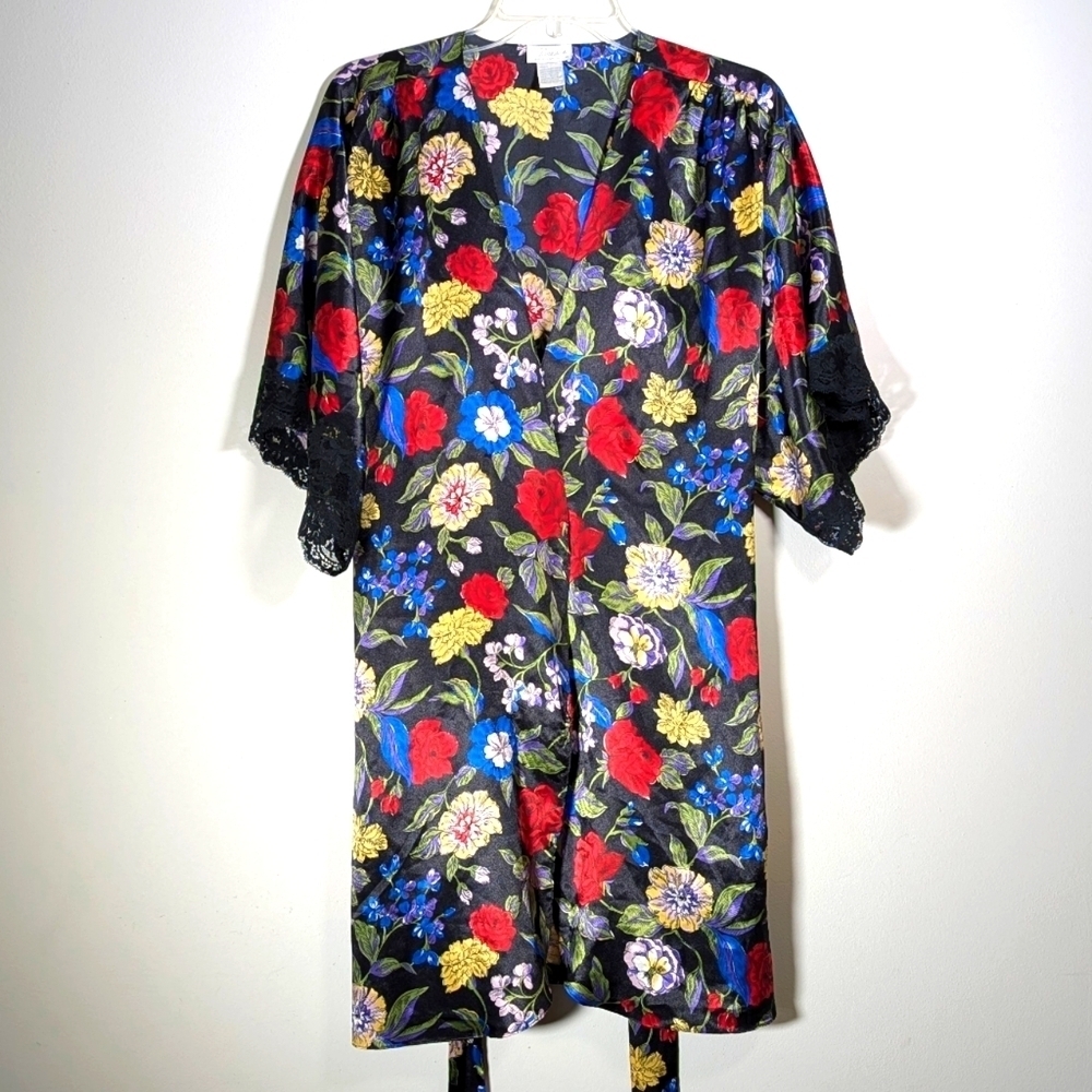 Fantasies by Morgan Taylor Floral Robe S